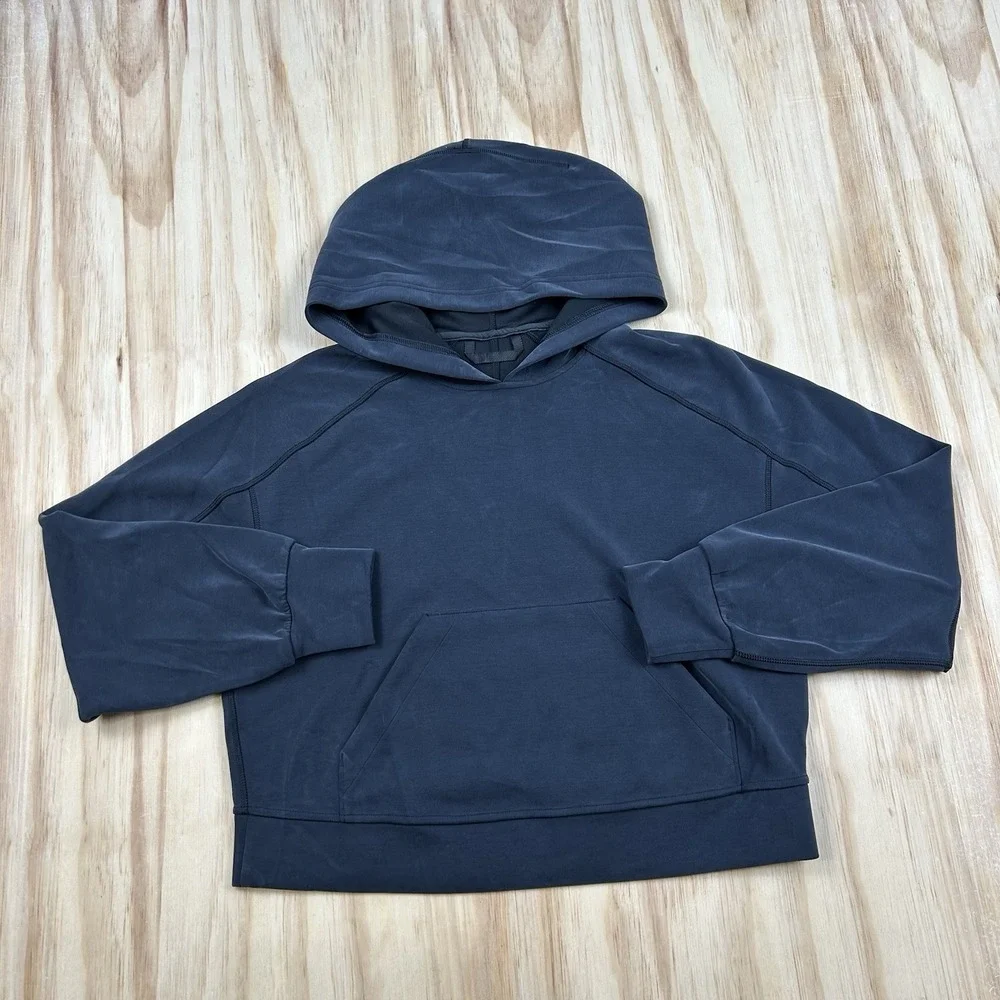 Lululemon Softstreme Hoodie Women's 4 Black W3HMVS Pullover Sweatshirt Athleisur